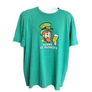 Life is Good Hoppy St. Patrick's Day Leprechaun Graphic Green Crusher T-shirt XL